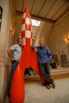 Tintin’s rocket in the Comic museum in Brussels